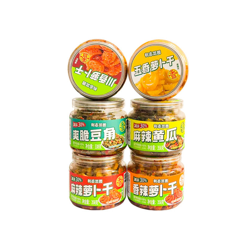 有亩菜园榨菜萝卜干下饭菜酸豆角酱黄瓜泡椒笋尖香辣海带丝酱菜