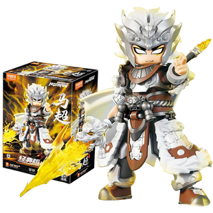 布鲁可积木三国马超英雄无限机甲战斗服圣铠布鲁克积木人手办摆件