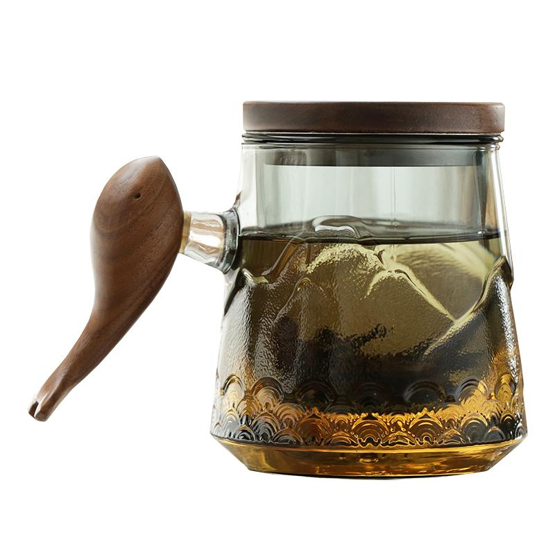 禾器纯色手工耐热玻璃茶杯