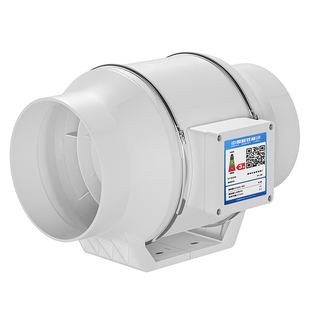 管道风机强力静音换气扇卫生间工业管道抽风机斜流增压厨房排风扇