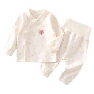 婴儿可爱春秋纯棉分体套装婴幼儿秋衣秋裤a类6个月宝宝秋装女打底