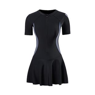 连衣裙式泳衣女2024年新款高级微胖女孩保守游泳馆专用装连体平角