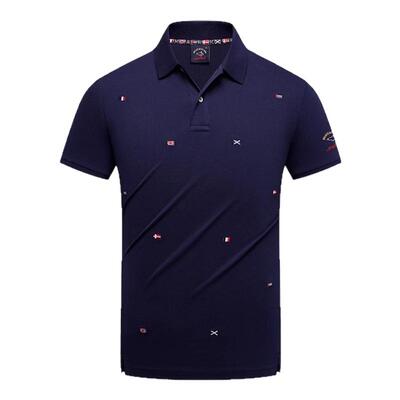 BRAVE&SHARK/勇士鲨鱼翻领短袖T恤男装轻奢潮牌刺绣半袖POLO衫男