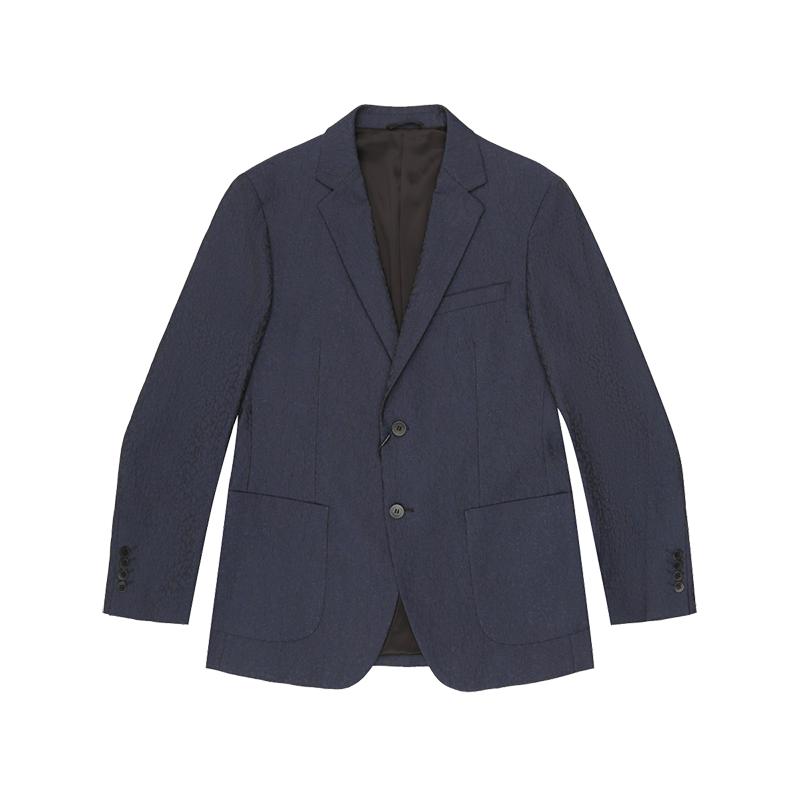 宾度男士春秋竖纹波点西服外套