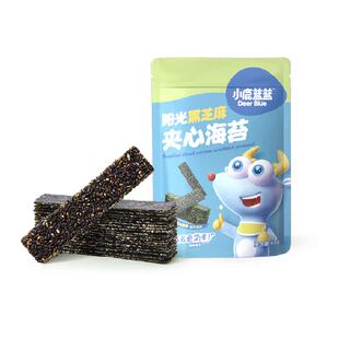 小鹿蓝蓝海苔夹心脆添加黑芝麻宝宝海苔酥脆口感即食儿童零食品牌