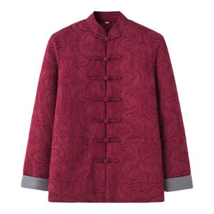 唐装男中老年男士中式棉服男款冬季爸爸棉袄外套男中国风爷爷冬装