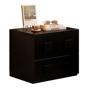 斗柜实木中古风卡门柜多功能模块柜客厅落地组合电视柜黑色MF88