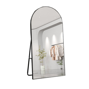 拱形穿衣镜服装店镜子显瘦美颜落地镜试衣镜网红拍照全身镜轻奢风