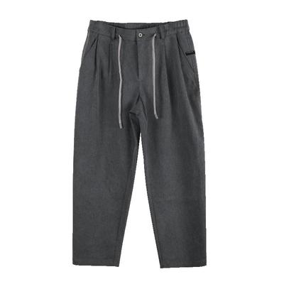 朴术春秋季灰色休闲直筒裤