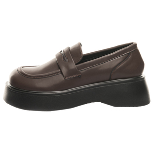 柒步森林厚底小个子英伦风小皮鞋平底jk制服单鞋学院乐福鞋女春季