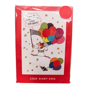 2026新款coco酱日程本彩页学生周计划记录本手帐本涂鸦笔记本礼物