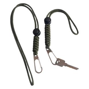 手工挂脖钥匙绳防丢伞绳扣老式尼龙汽车钥匙绳长款个性编织腰挂绳