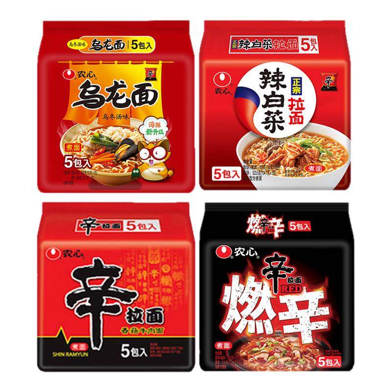 【多连包集合】韩国农心辛拉面辣白菜泡面方便面速食袋装夜宵拌面