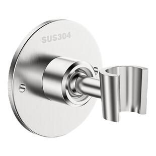 老式打孔支架花洒固定器淋浴头配件304不锈钢万向可调节通用底座