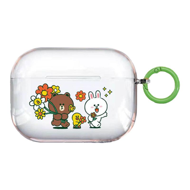 linefriend熊airpods123保护套布朗熊苹果耳机套二代pro软壳原创小众