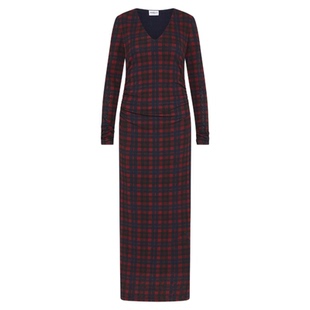 MARELLA 2025秋冬女装修身长袖针织格纹连衣裙长裙3626065402