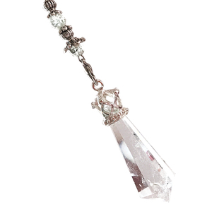 鱼籽铺天然水晶项链摆子吊坠入门套装白紫粉茶黄水晶黑曜石送教程