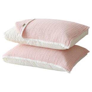 纯棉枕巾四层纱布成人吸汗透气家用柔软素色枕头巾高档加大一对装