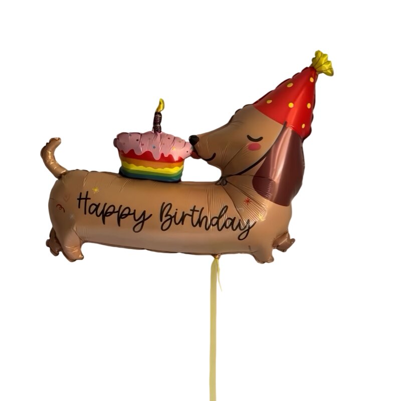 腊肠狗气球生日派对装饰场景布置