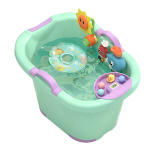 儿童泡澡桶宝宝婴儿游泳桶洗澡沐浴桶小孩子可坐家用加厚大号浴盆