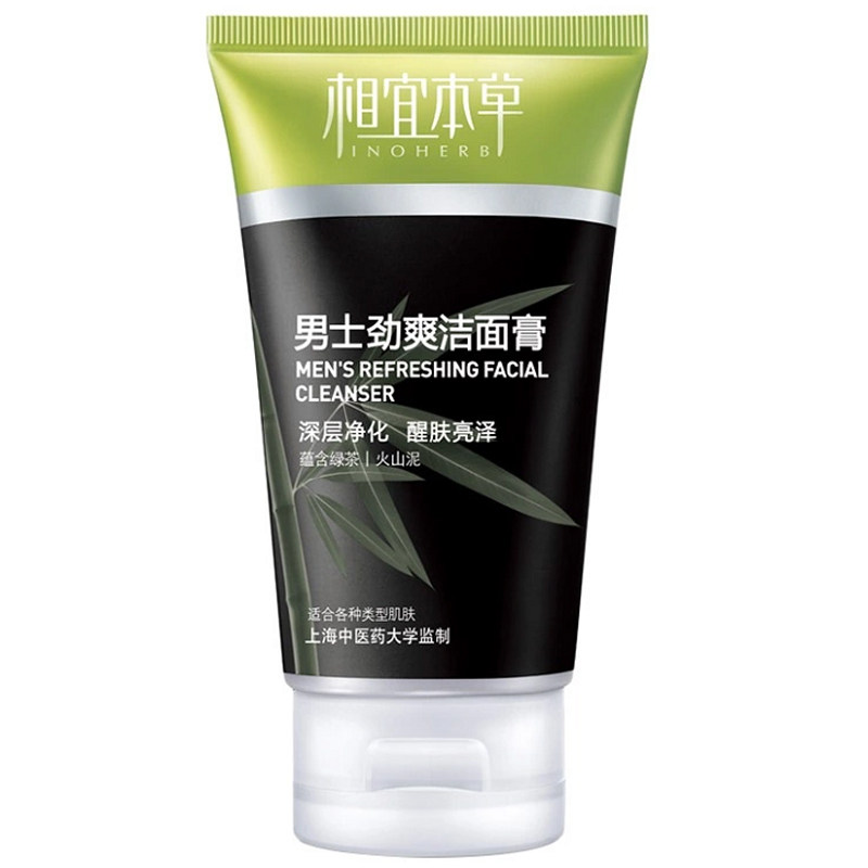 相宜本草男士劲爽100g清爽洁面膏