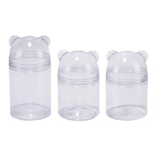 瓜子储存盒卡通熊收纳瓶糖果食品罐零食亚克力罐可爱密封罐饼干罐