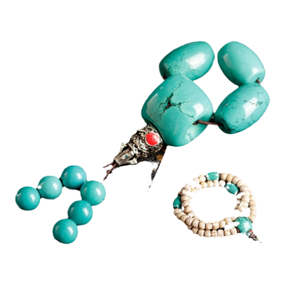 天然高瓷套装手串圆珠三通佛头