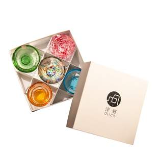 【自营】aderia日本进口清酒杯手作杯手工玻璃杯送礼家用茶杯彩色