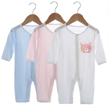 两三四个月女宝宝春装连体衣服夏装1