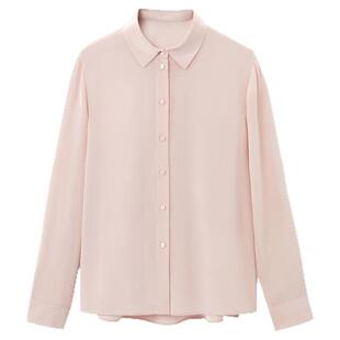 【重磅真丝】OVV2025春夏新款女装淡人18MM双绉长袖休闲衬衫