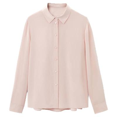 【重磅真丝】OVV2025春夏新款女装淡人18MM双绉长袖休闲衬衫