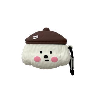 可爱卡通白色小狗适用苹果耳机保护套airpods4无线蓝牙耳机壳三四代airpodpro3二代ipod耳机盒airpods3保护壳