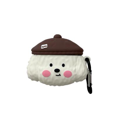 可爱卡通白色小狗适用苹果耳机保护套airpods4无线蓝牙耳机壳三四代airpodpro3二代ipod耳机盒airpods3保护壳