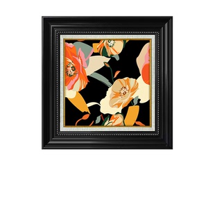 法式风复古餐厅沙发背景装饰画组合中古风侘寂客厅过道挂画壁画