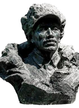 抗美援朝可爱人物胸像玻璃钢仿铜