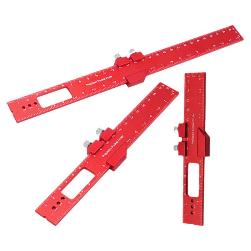 铝合金定位尺木工标尺划线尺角度尺16/20/30cm量规量具DIY工具