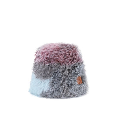 Desigual25秋冬新品针织彩色毛绒撞色冷帽毛线帽包头帽