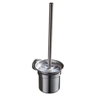 卫生间免打孔马桶刷架套装304不锈钢壁挂式玻璃杯磨砂杯架厕所刷