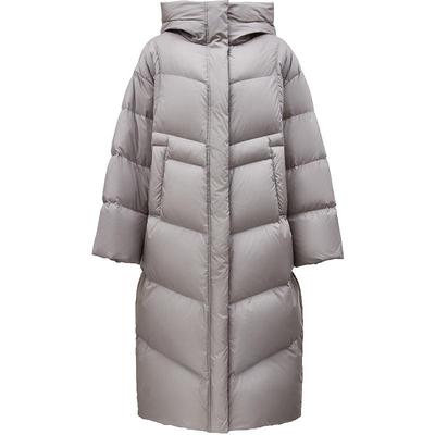 ONLY白鸭绒简约宽松长款羽绒服