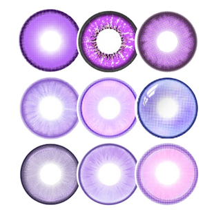 紫色美瞳cos日抛合集doya深紫dgu桑果气泡花火雷电将军卡芙卡