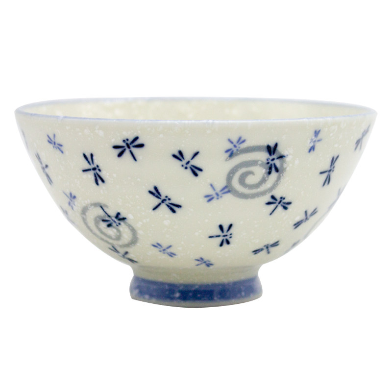 良峯 日本原装进口美浓烧陶瓷碗日式家用饭碗和式米饭碗 小雪蜻蜓