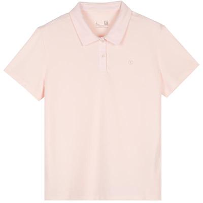 乔丹短袖t恤女夏季2025新款针织小个子宽松大码透气翻领POLO衫女