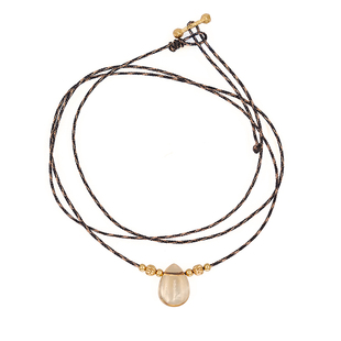 All About Stones.多款珍珠黄水晶拉长石海蓝宝芭比粉水滴吊坠