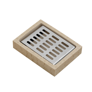 洞石香皂盒沥水高级轻奢家用皂盒卫生间酒店双层香皂置物架肥皂盒