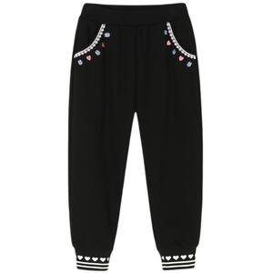 MQD童装女童冬季加绒针织运动裤卫裤儿童加绒卫衣运动套装洋气潮