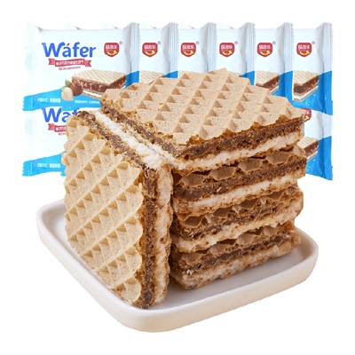 喜二家巧克力榛子威化饼干酥脆