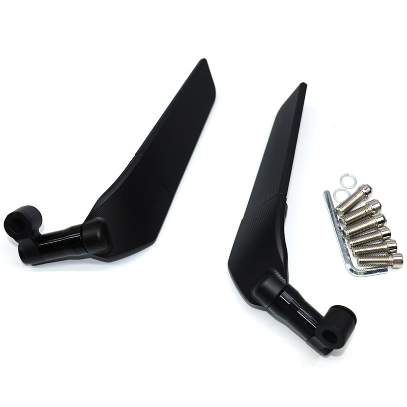 新款直销摩托车改装后视镜通用定风翼电动车适用于 九号 小牛反光