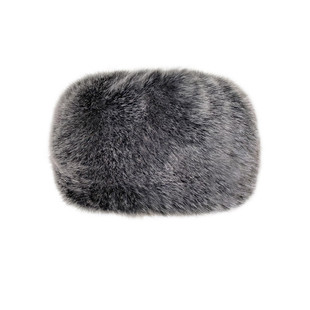 冬季仿狐狸毛无檐帽卡其色毛毛空顶帽保暖毛帽子皮草帽圈无顶帽女