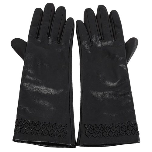 EXCEPTION例外春季款高级感小众质感保暖手工皮编羊皮手套