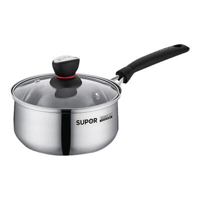 苏泊尔(SUPOR)小红圈304不锈钢汤锅奶锅煮面锅18cm明火专用ST18H1